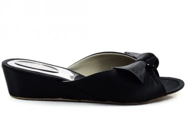 Παντόφλες Σατέν | Υφαντίδης | 101105 | Μαύρο - Υφαντίδης - 